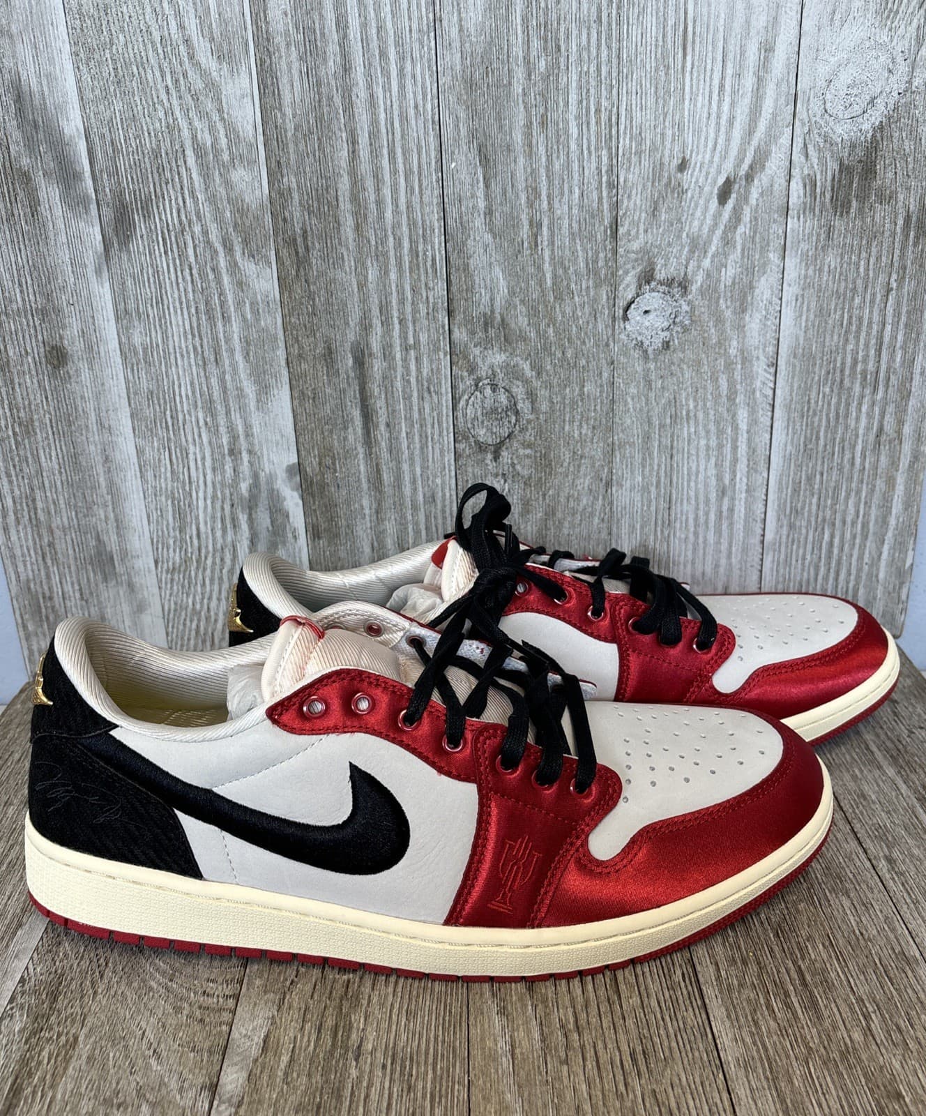 New without Box~ Air Jordan 1 Low OG x Trophy Room Sail and Varsity Red Size 13