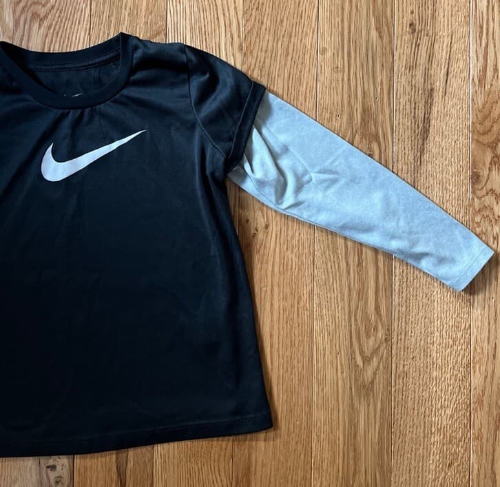 nike 6x long sleeve Black Shirt Boys thumbnail 2