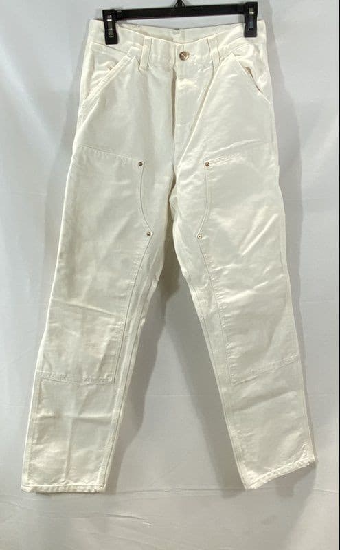 Carhartt WIP Men's Double Knee Pant White Work Jeans Carpenter Size 26x32