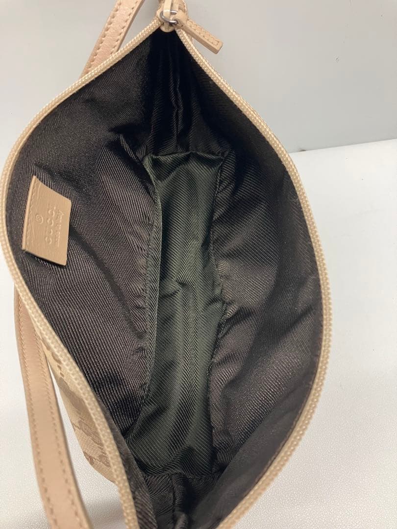 GUCCI GG Mini Handbag Accessory Pouch Canvas Beige Brown C0201 Logo From Japan thumbnail 7