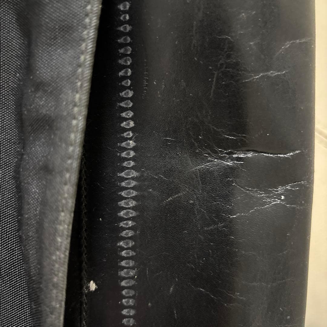 GUCCI Vintage 1990s Clutch Bag Pouch Leather Canvas Black Silver From Japan thumbnail 15