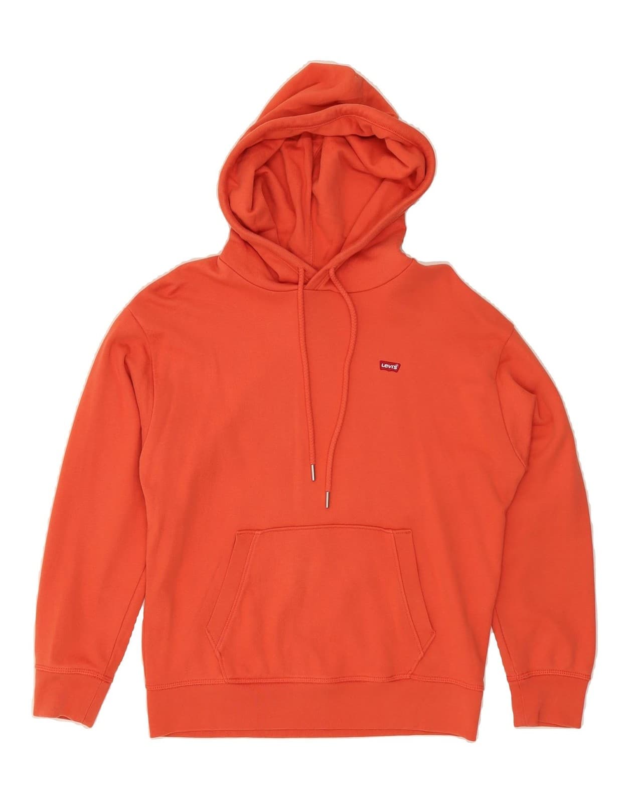 LEVI'S Mens Hoodie Jumper XS Orange Cotton AG09