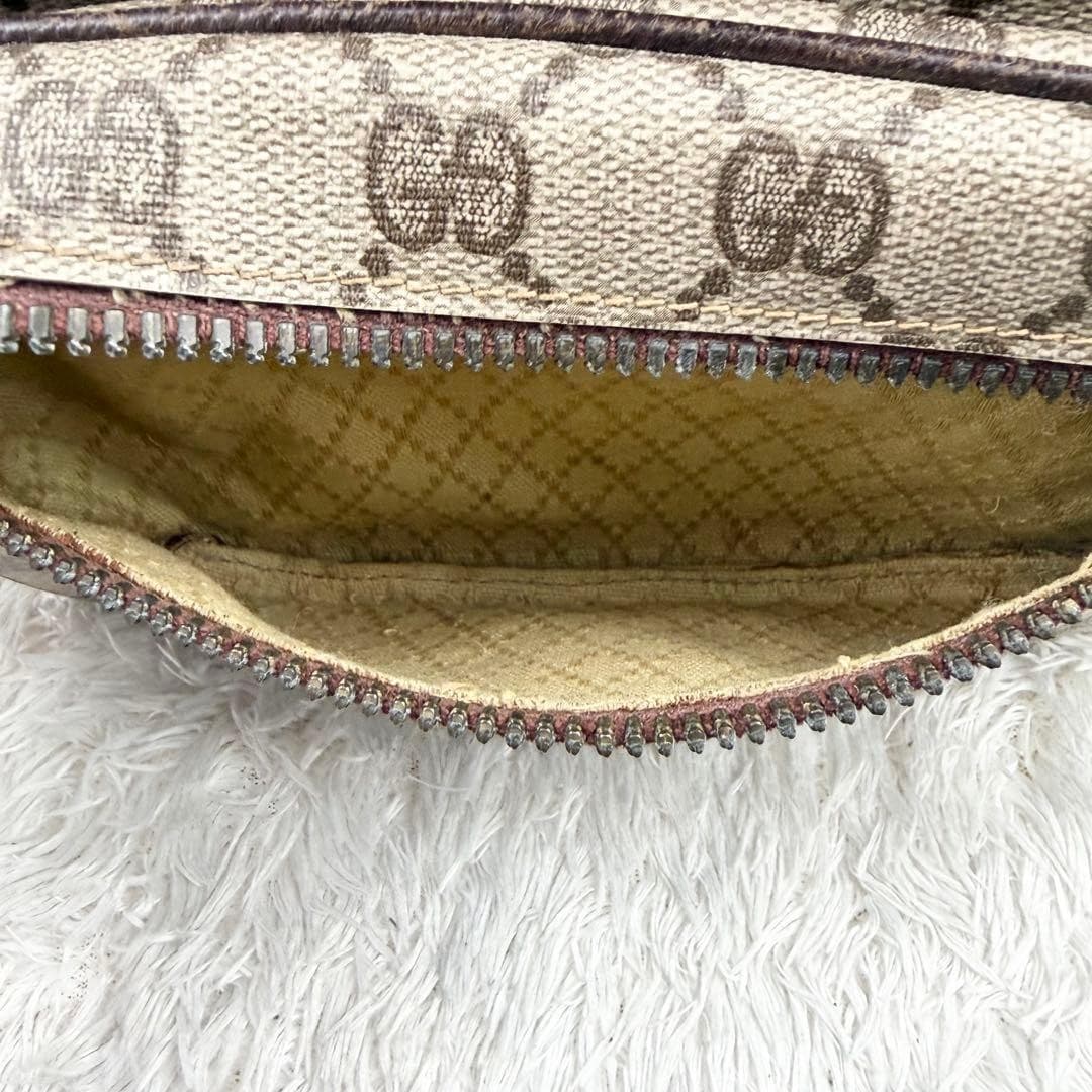 GUCCI Old GUCCI GG Supreme Diamante Shoulder Bag Brown Logo Hardware Italy thumbnail 8