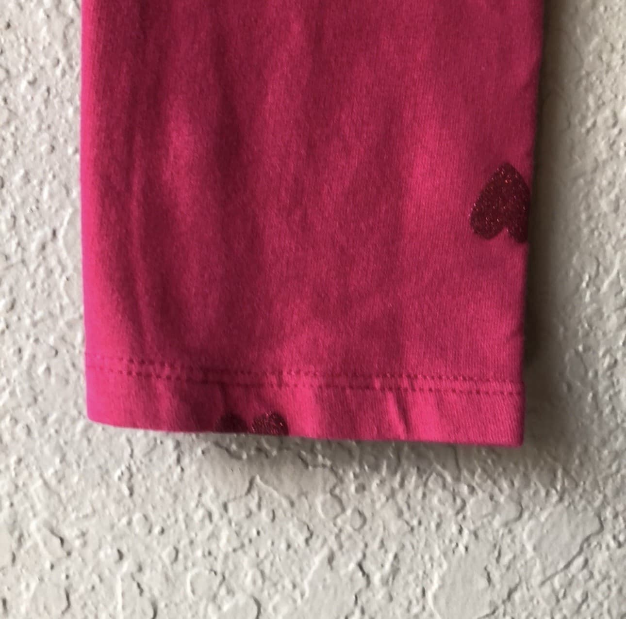 H&M Leggings Girls Pants Elastic Waist Pink Heart Pattern Pants Girls 7-8 Years thumbnail 5