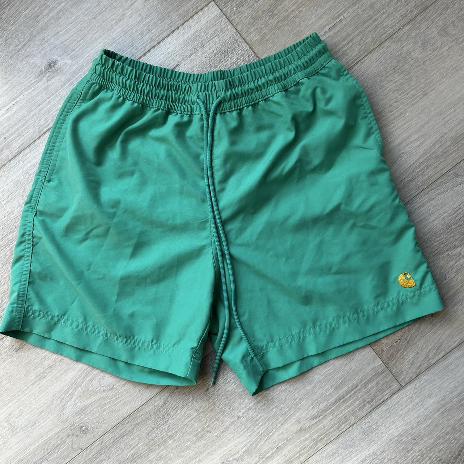 CARHARTT WIP CHASE SWIM TRUNKS GREEN SIZE XS Green