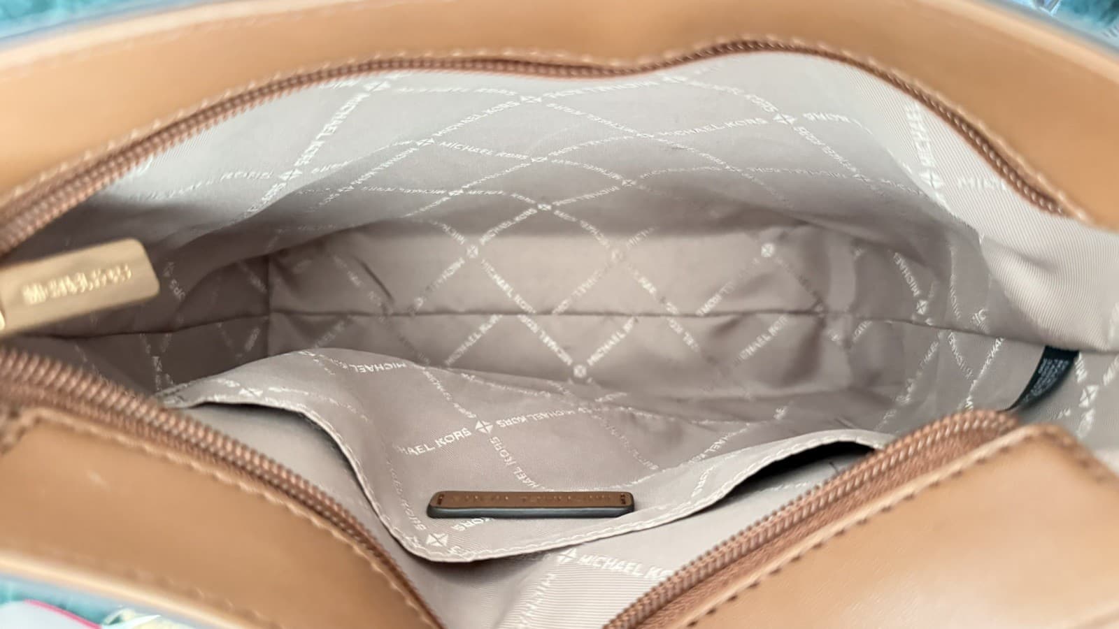 NWOT-Michael Kors Jet Set Travel Small Shoulder Messenger Bag MK Brown thumbnail 4