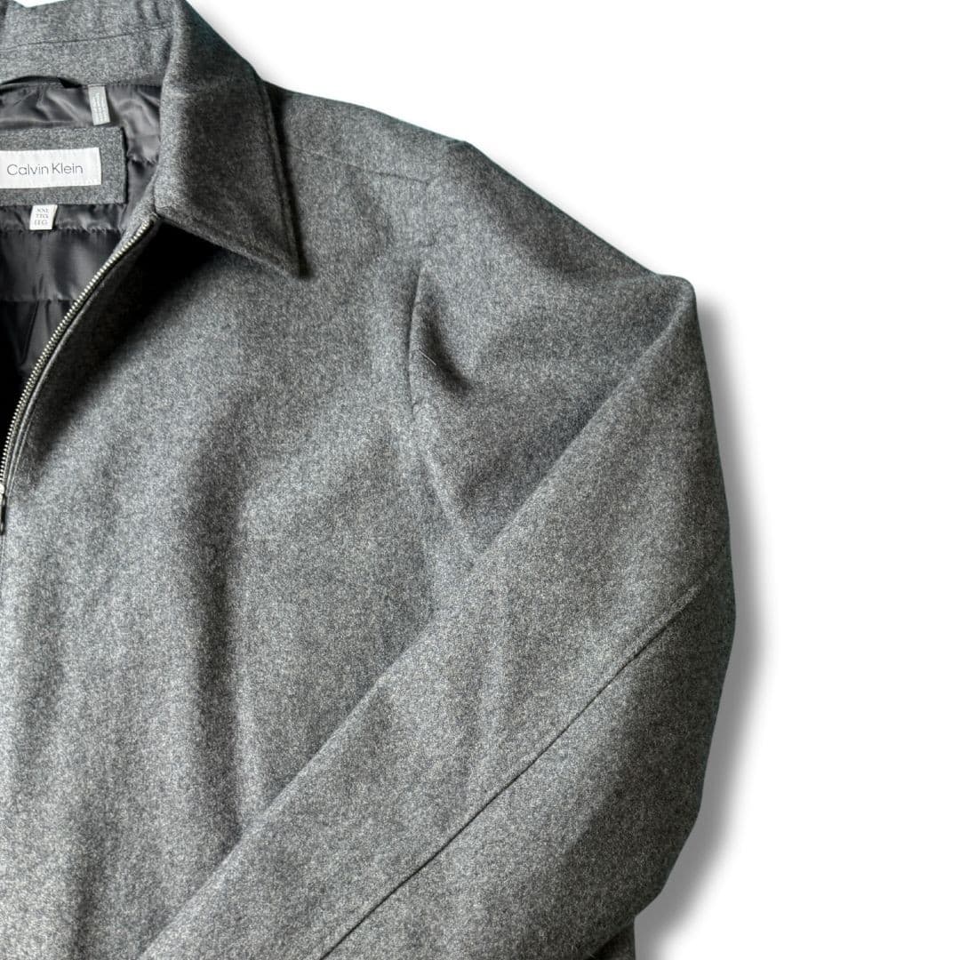 Calvin Klein Wool Blend Zip Jacket Mens XXL Gray Quilted Lined Coat Outerwear thumbnail 6