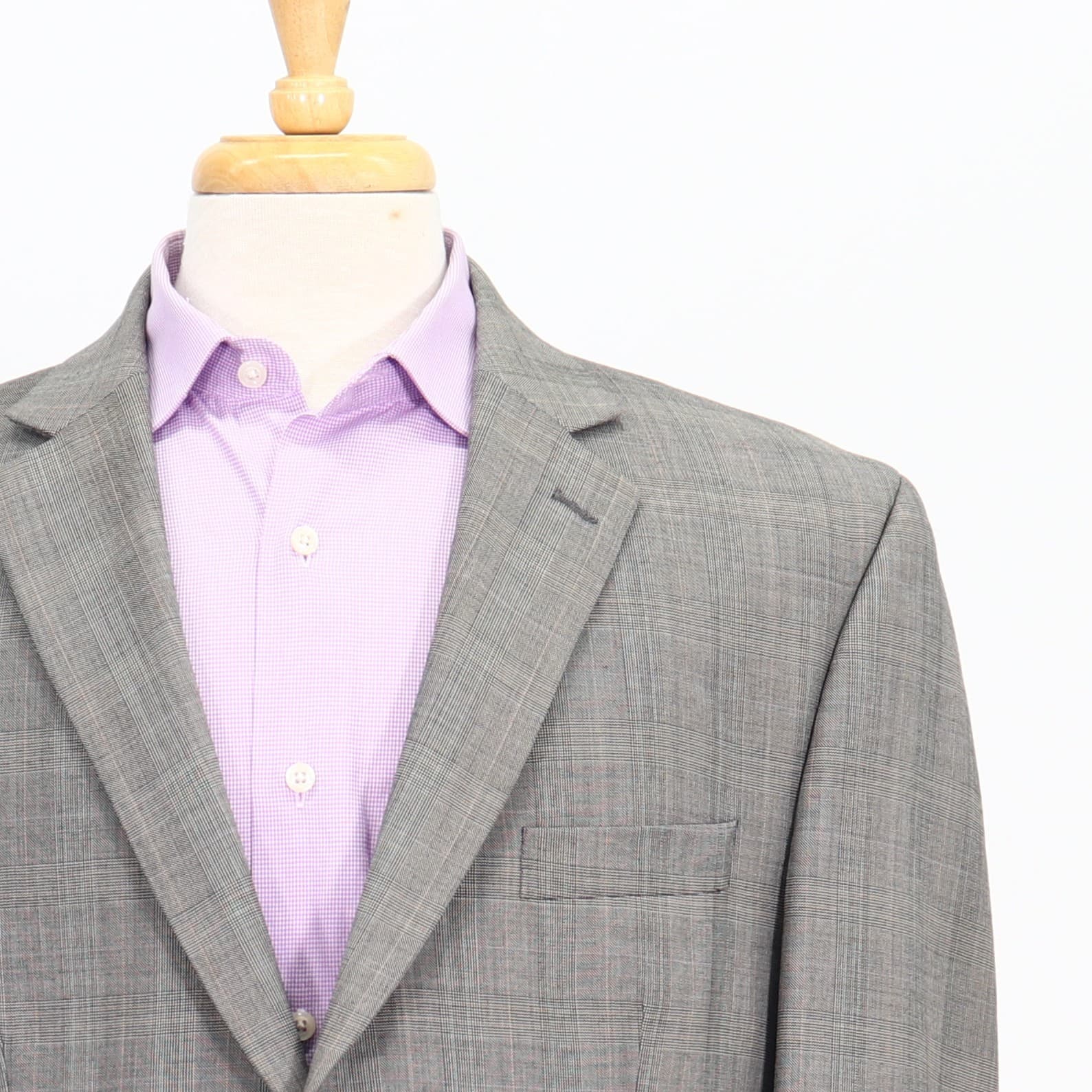 Michael Kors 42R Gray Sport Coat Blazer Jacket Check 2-Button Wool thumbnail 5