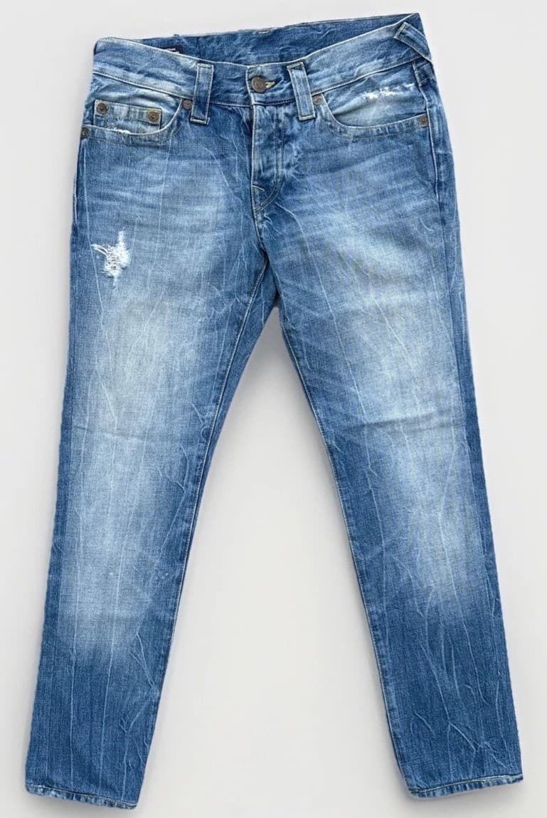 True Religion Jeans ROCCO Relaxed Skinny Men’s W30 L28 Blue Denim 