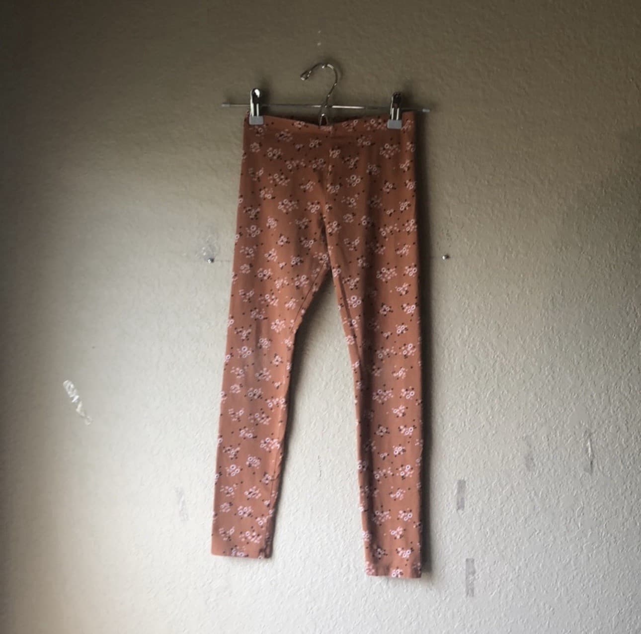 H&M Leggings Girls Pants Elastic Waist Casual Floral Pattern Pants Size 10