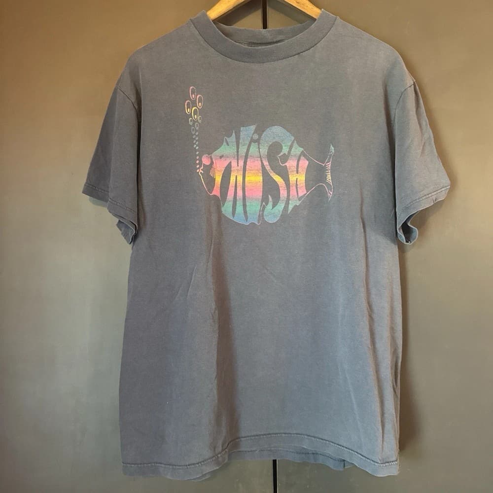 Vintage 90s Phish Rainbow Band T-Shirt Chacoal Reprint Gift All Size
