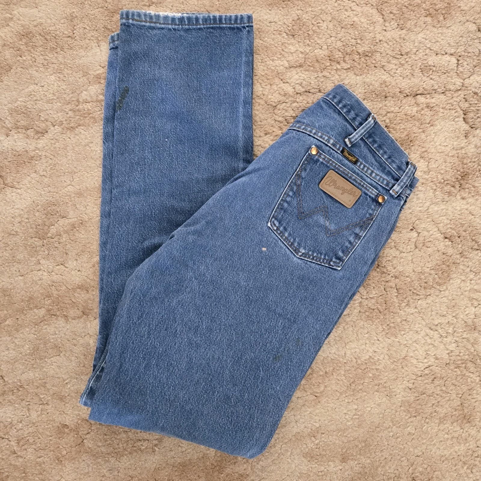 Wrangler Mens Cowboy Cut Original Fit 13MWZPW Distressed Denim Jeans Size 36x38 thumbnail 19