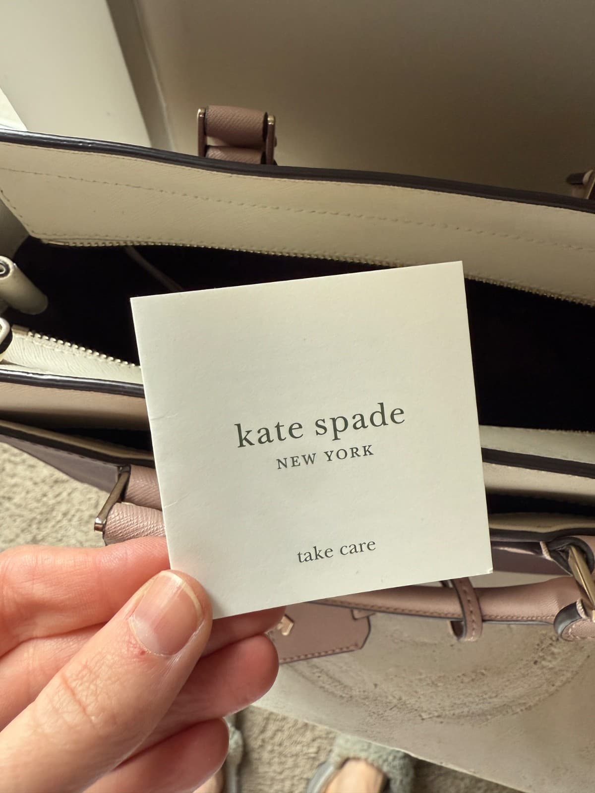 Kate Spade Retired Tri-Color Satchel Handbag Purple White thumbnail 9