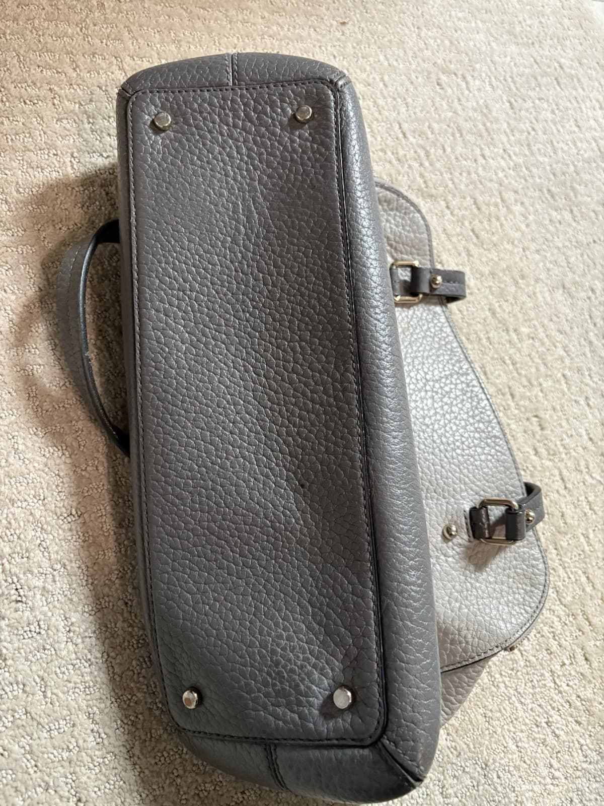 Kate Spade Grove Court MediumBag Purse - Gray  Colorblock Rare 3 Compartments thumbnail 5