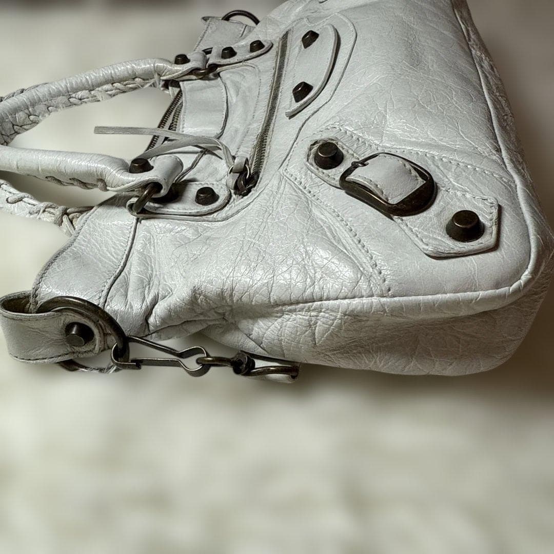 Balenciaga Shoulder Bag White Gray Auth From Japan RA thumbnail 19