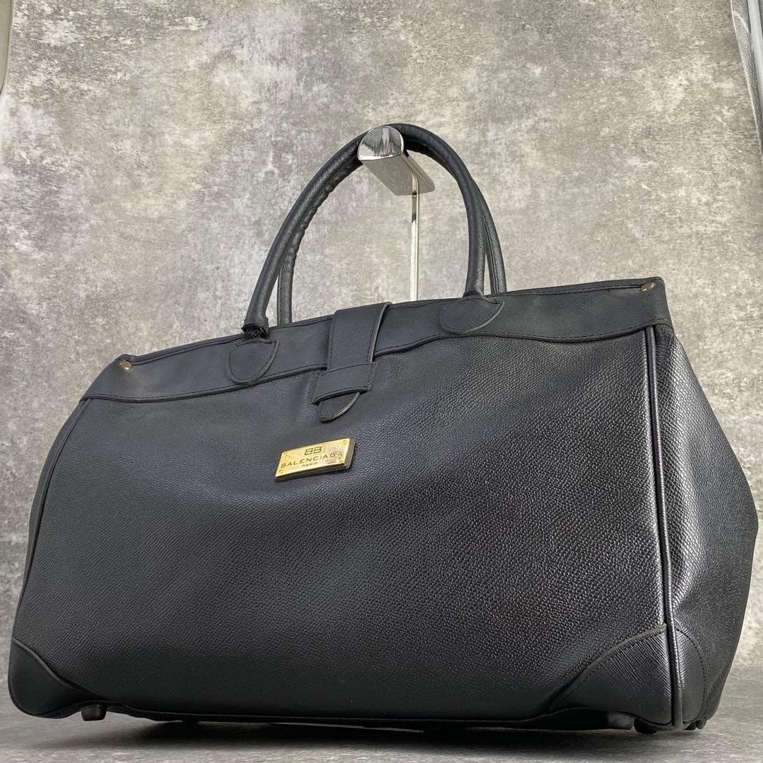 Balenciaga Black Leather Tote Bag A4 Large Capacity Authentic Japan Japan