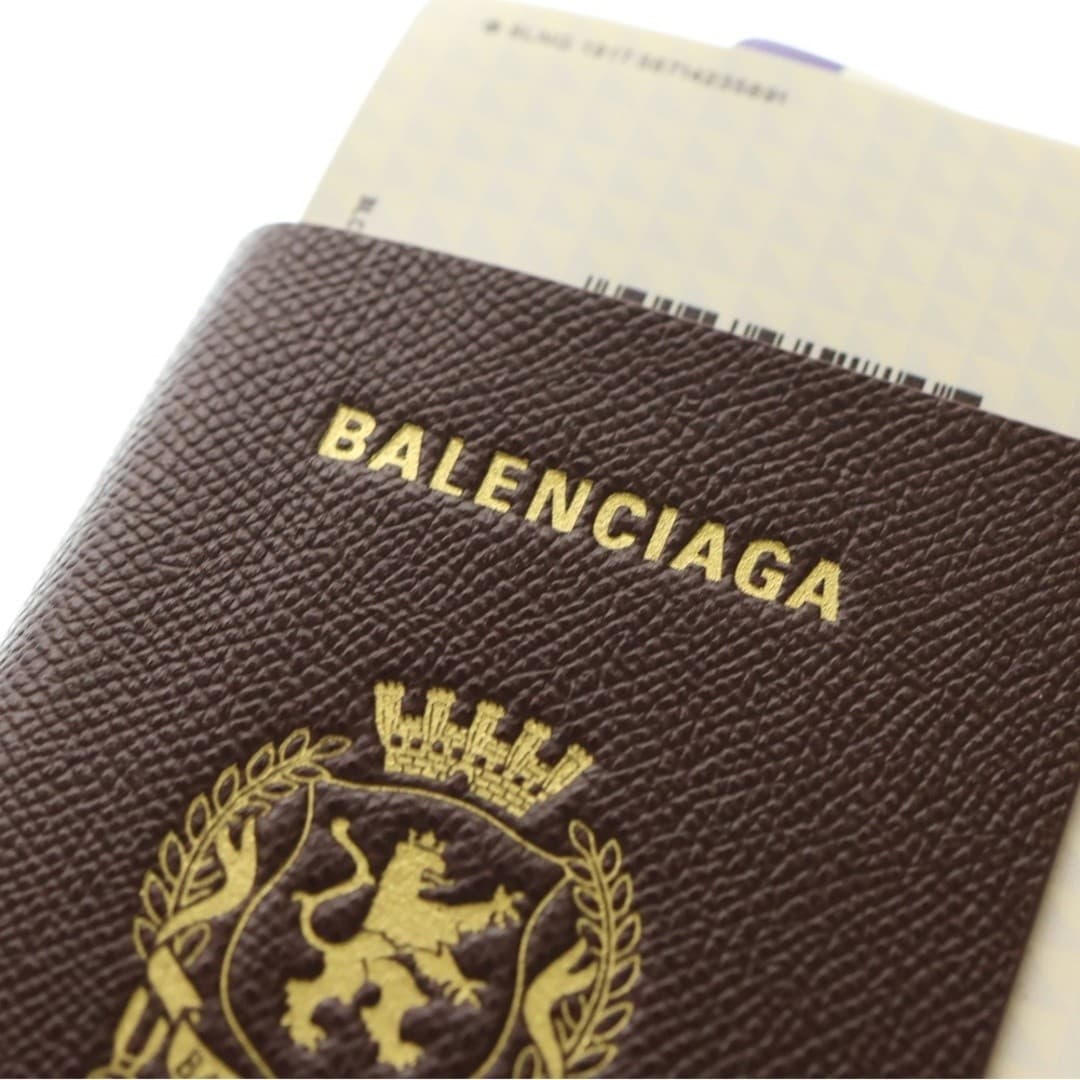 Balenciaga Pass Lo Wa 2 TIC Passport Bifold Wallet Long Card Case Leather Used 2 thumbnail 5