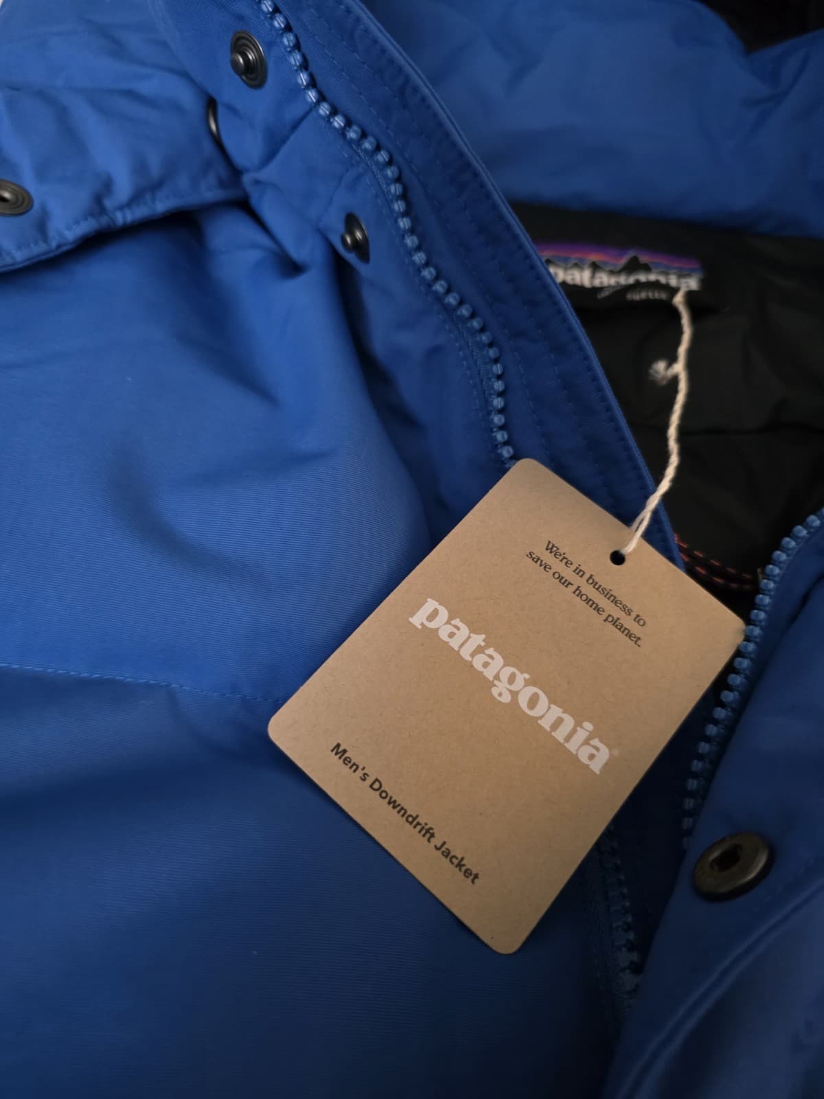 Patagonia Downdrift Jacket Down Insulated Coat Puffer Endless Blue Mens Sz L NWT thumbnail 6