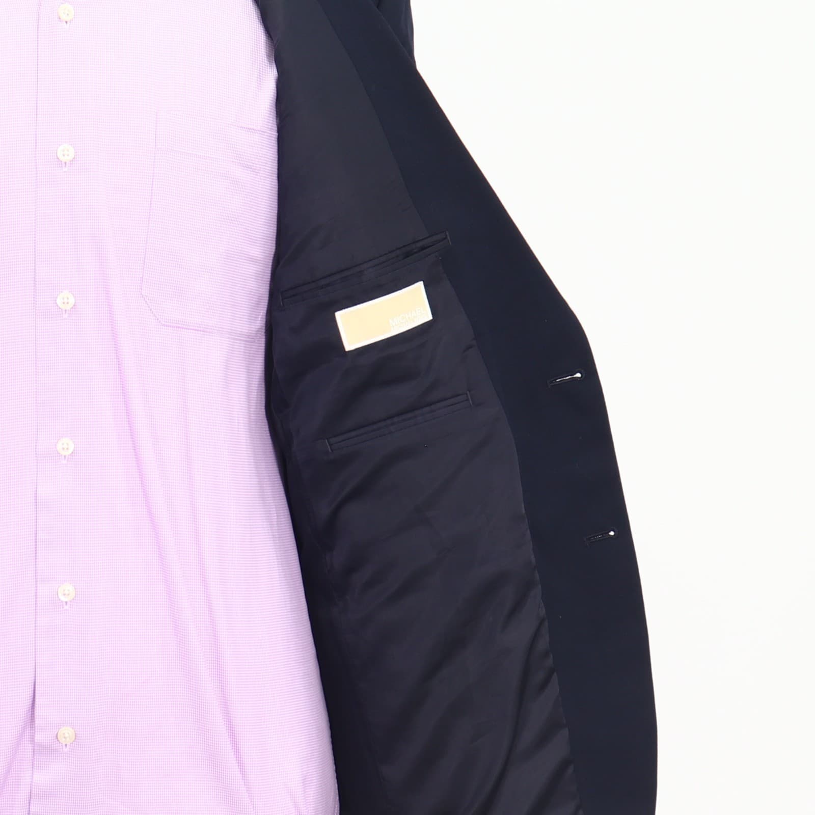 Michael Kors 40R Navy Sport Coat Blazer Jacket Solid 2-Button Wool Blend thumbnail 11