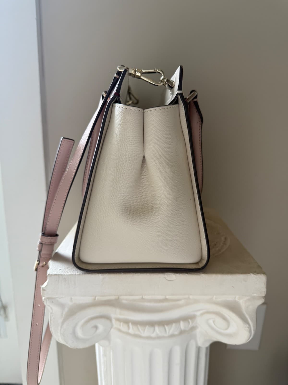 Kate Spade Retired Tri-Color Satchel Handbag Purple White thumbnail 6