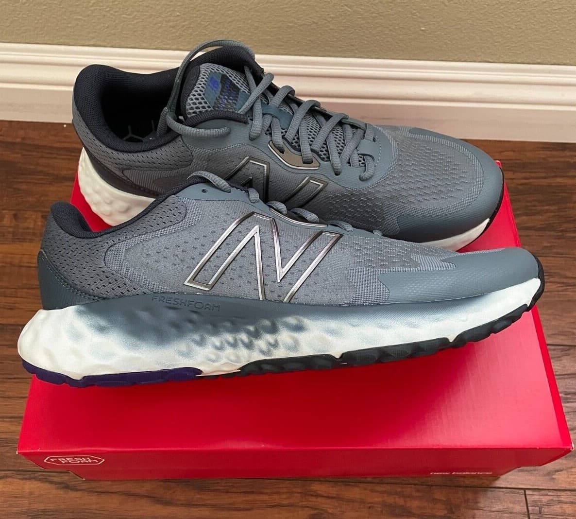 New Balance® Fresh Foam EVOZ Men's Running Shoes, Color: Gray, Size:11 MED- NEW