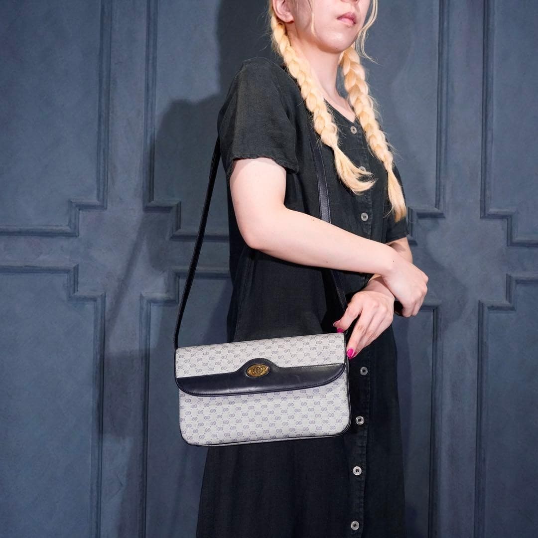 GUCCI Old Gucci GG Pattern Logo Shoulder Bag Made in Italy From Japan thumbnail 14