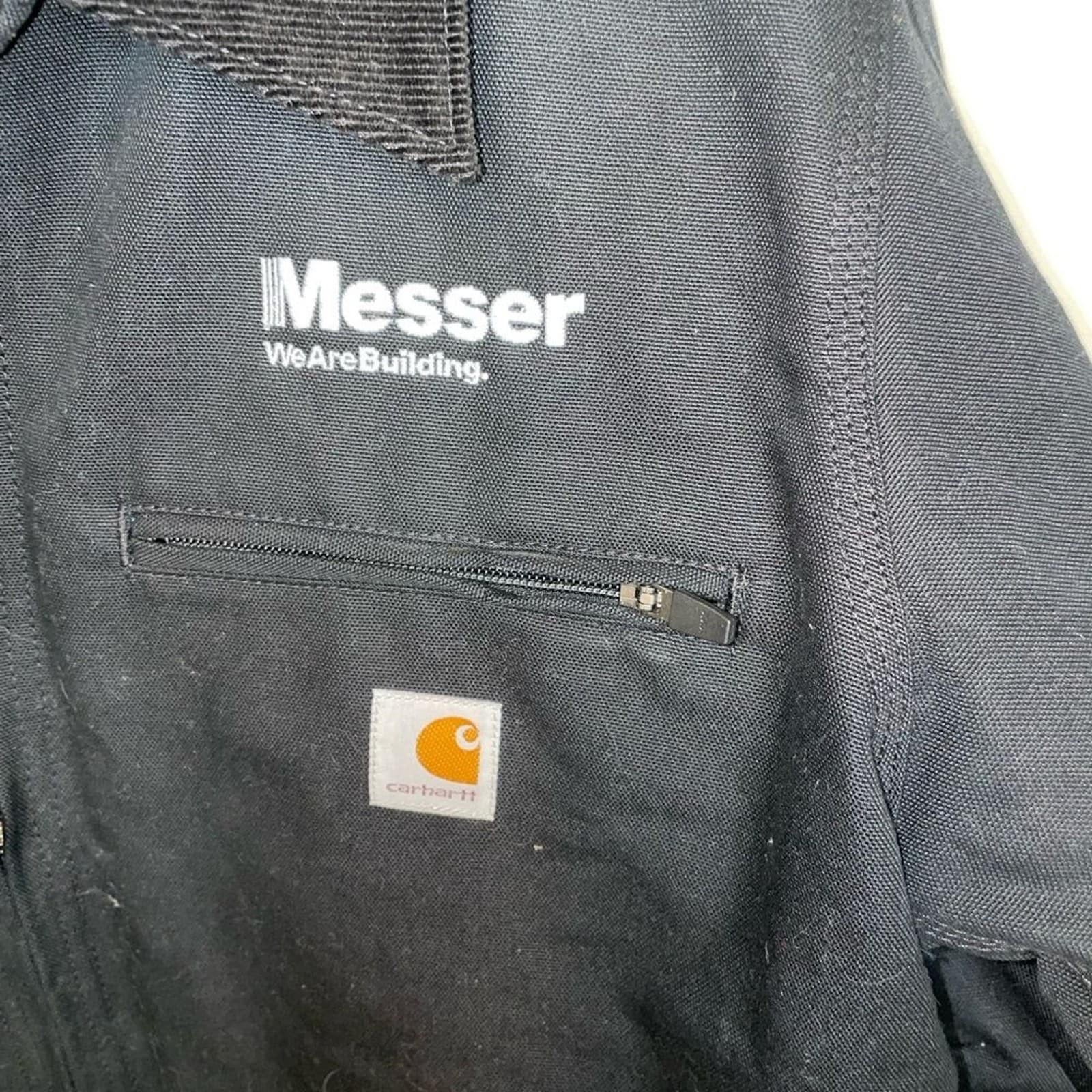 New Carhartt J01 DUCK Detroit JACKET coat black blanket lined work utility sz L thumbnail 3