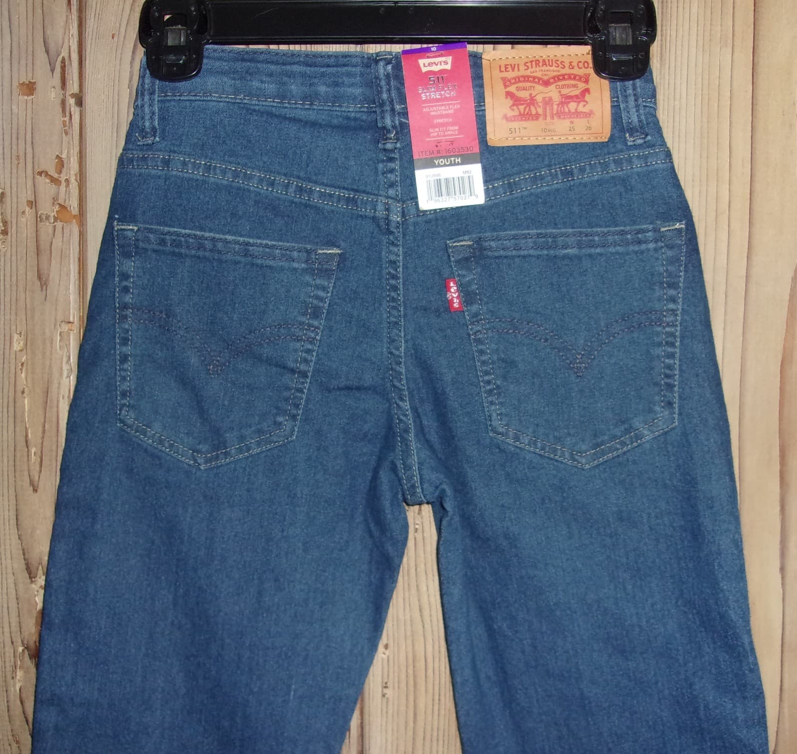 LEVI'S #511 Slim Flex Stretch Blue Jeans Boy's Size: 10 NWT thumbnail 4
