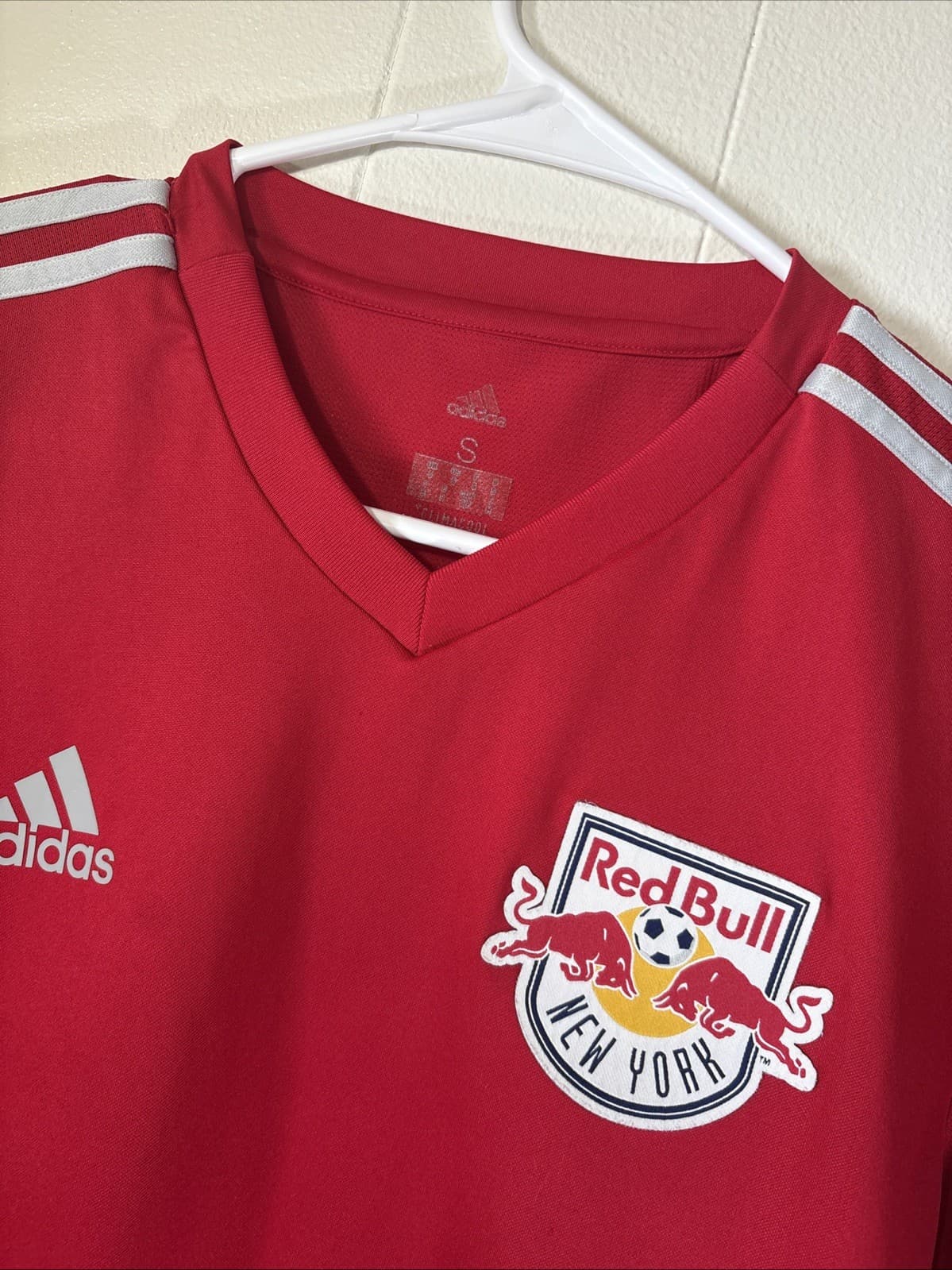 New York Red Bulls MLS Adidas Soccer Jersey Climacool Size Small