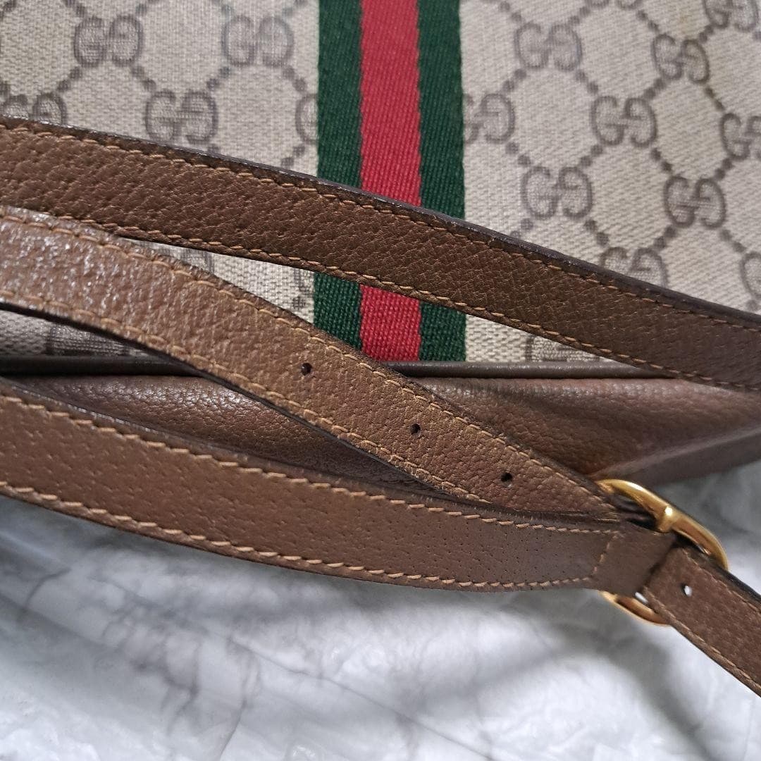GUCCI 56·02·004 Sherry Line GG Supreme Shoulder Bag Vintage Italy thumbnail 20
