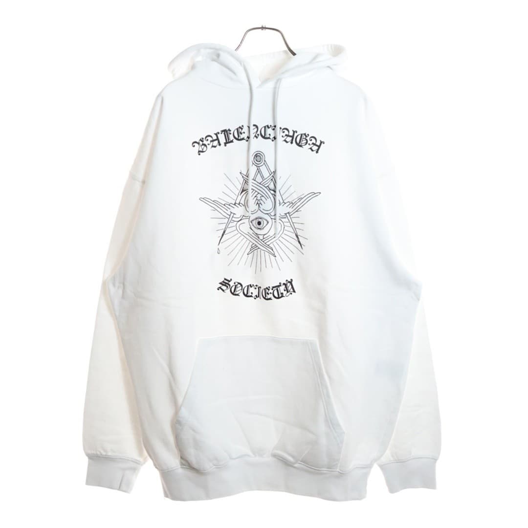 BALENCIAGA 19AW Gothic Double-sided Print Sweat Pullover Hoodie 570811 Used 6cf7