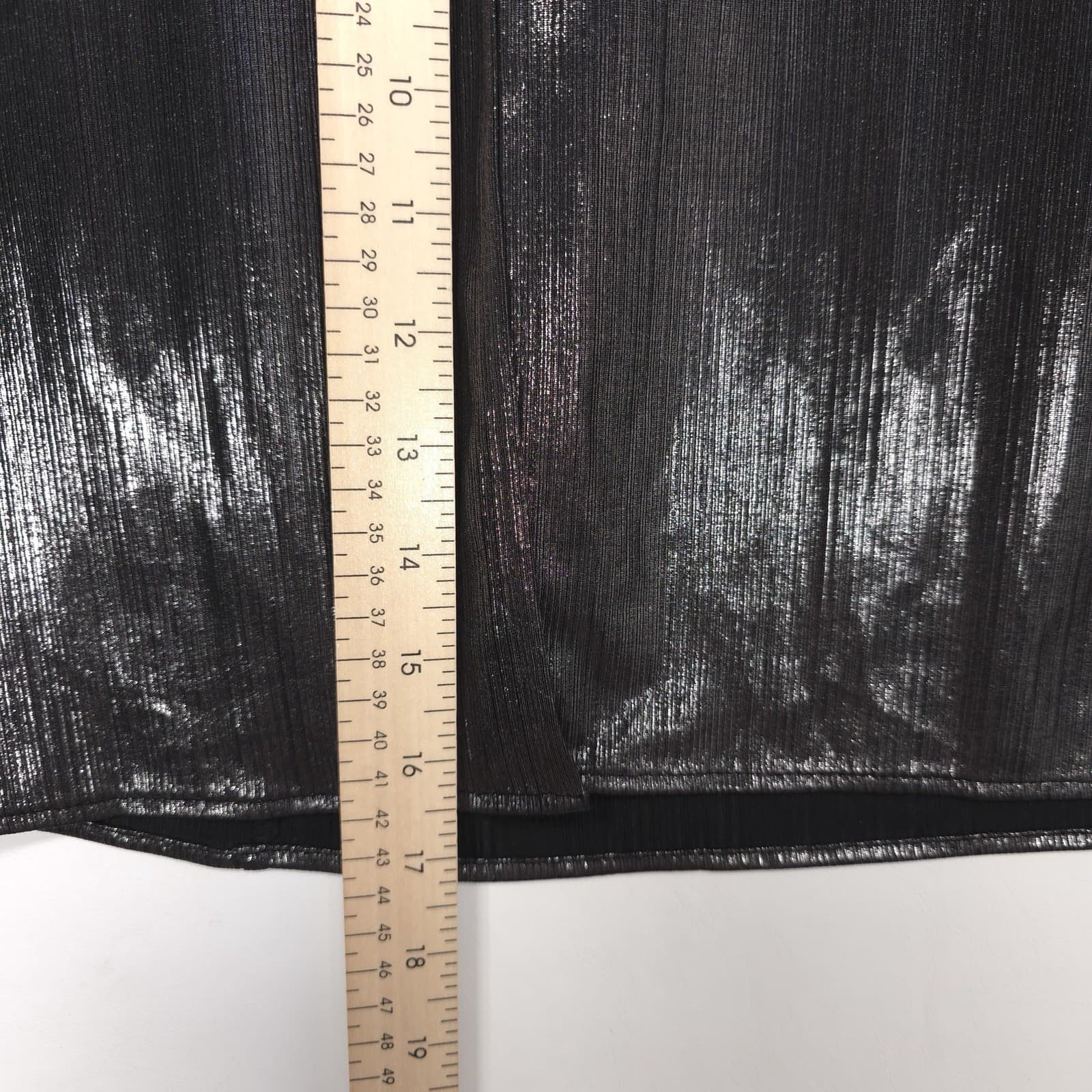 ZARA New Ruched Draped Metallic Shiny Gathered Midi Skirt Back Slit 4770/629 M thumbnail 9