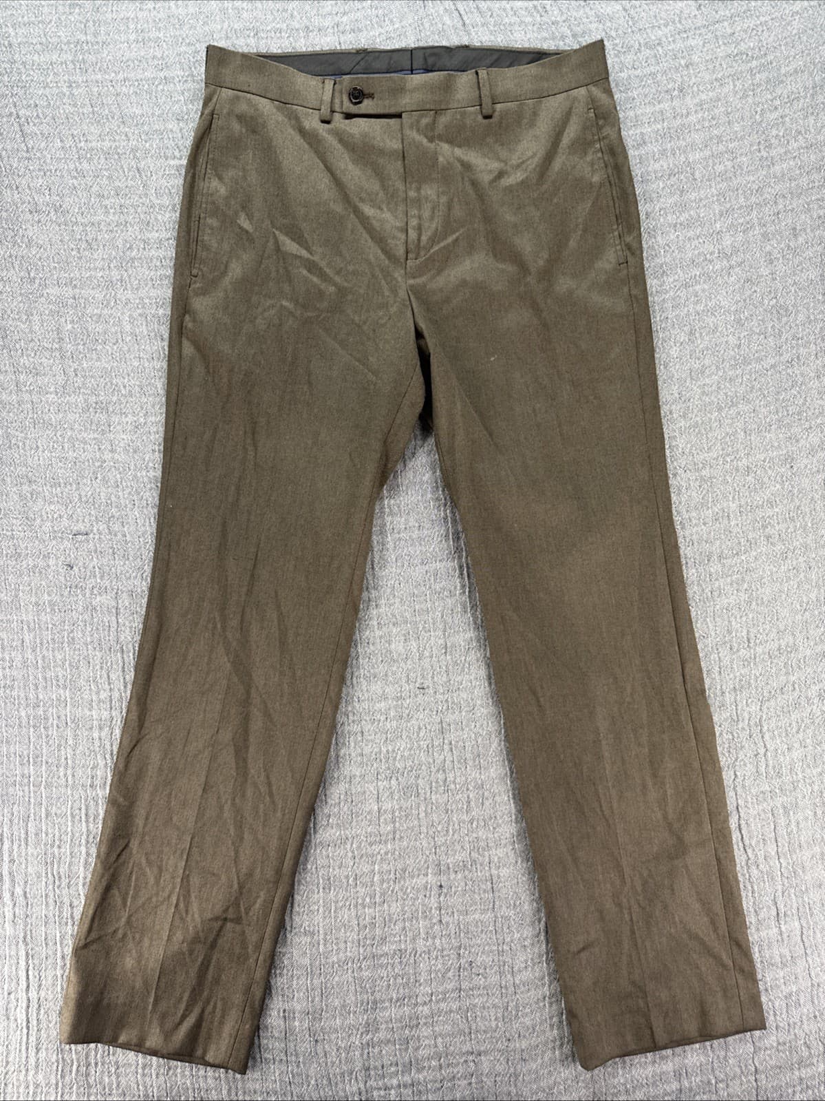 Lauren Ralph Lauren Mens Dress Pants 32x30 Gray Flat Front Trousers