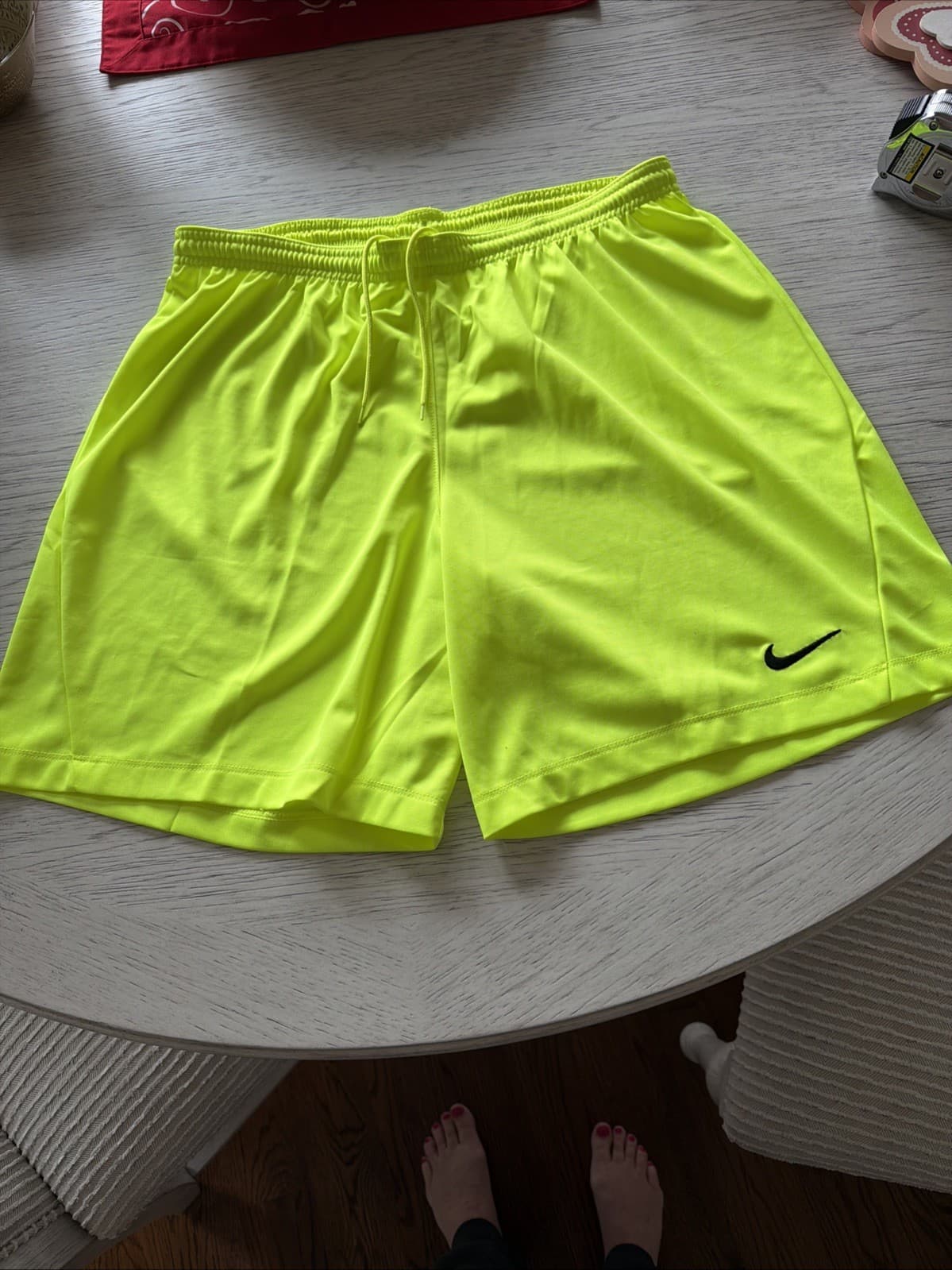 Nike Dri-Fit Soccer Shorts Size XL Color Volt
