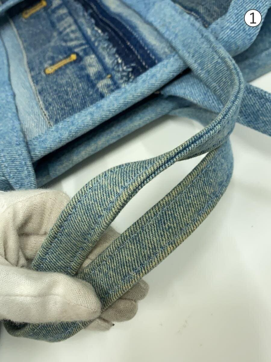 Balenciaga Blue Denim Barbes Patchwork Large Tote Bag Women Auth From Japan RIN thumbnail 7