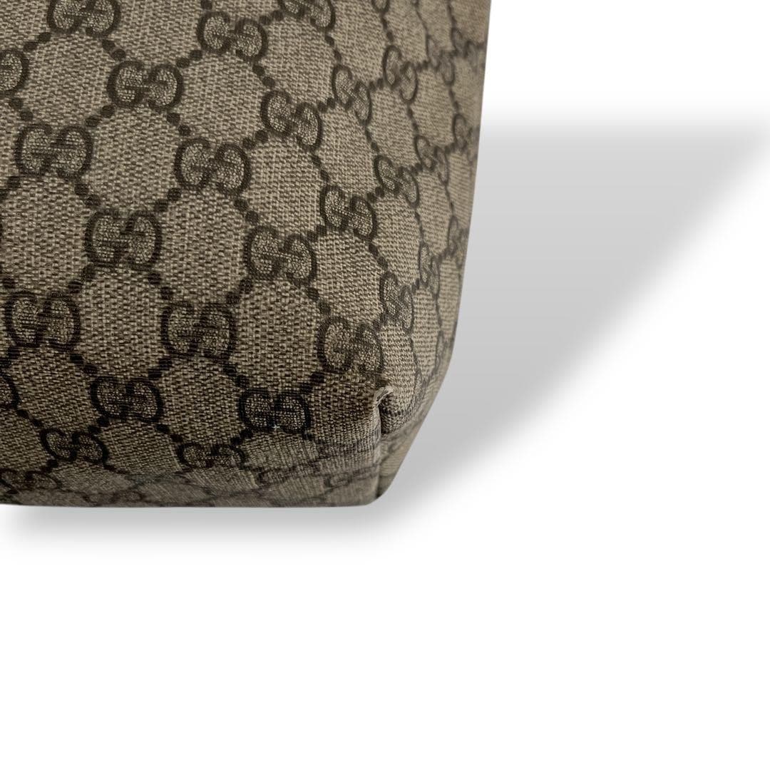 GUCCI 492174 GG Supreme Tote Bag Beige PVC Leather Logo Made in Italy thumbnail 10