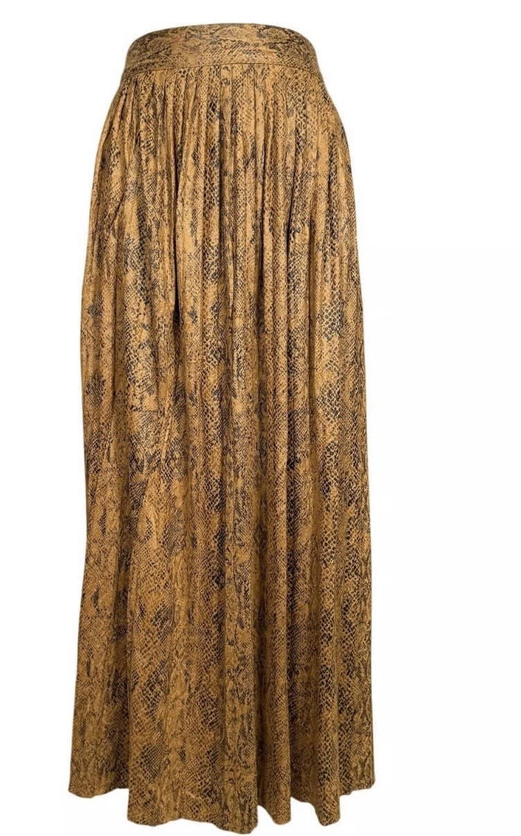 Zara new with tags Snakeskin Pleated max skirt (size M) thumbnail 2
