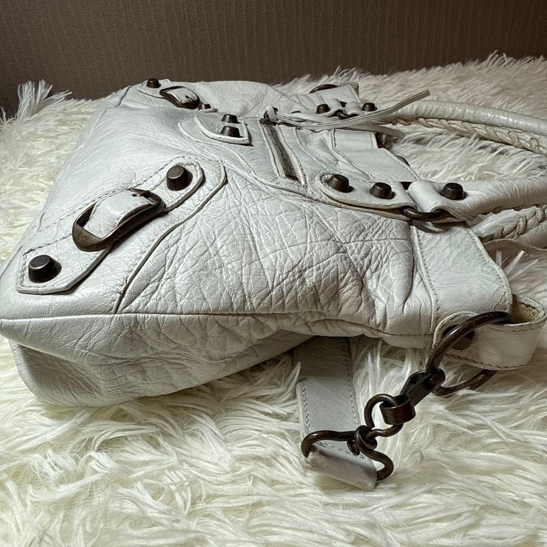 Balenciaga Shoulder Bag White Gray Auth From Japan RA thumbnail 20