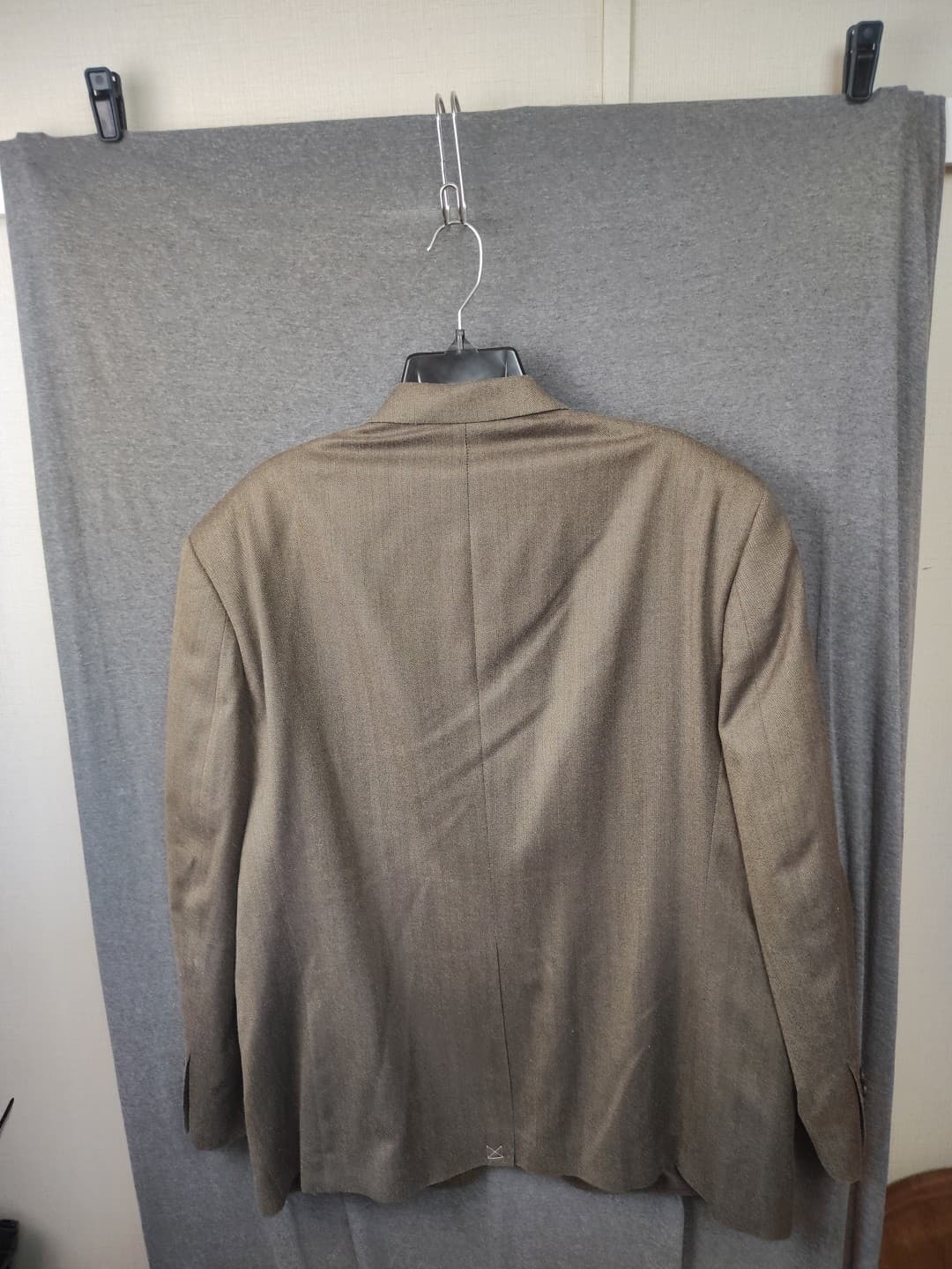 Ralph Ralph Lauren  46 R Brown Fine Silk Wool Herringbone Suit Blazer Sport Coat thumbnail 4