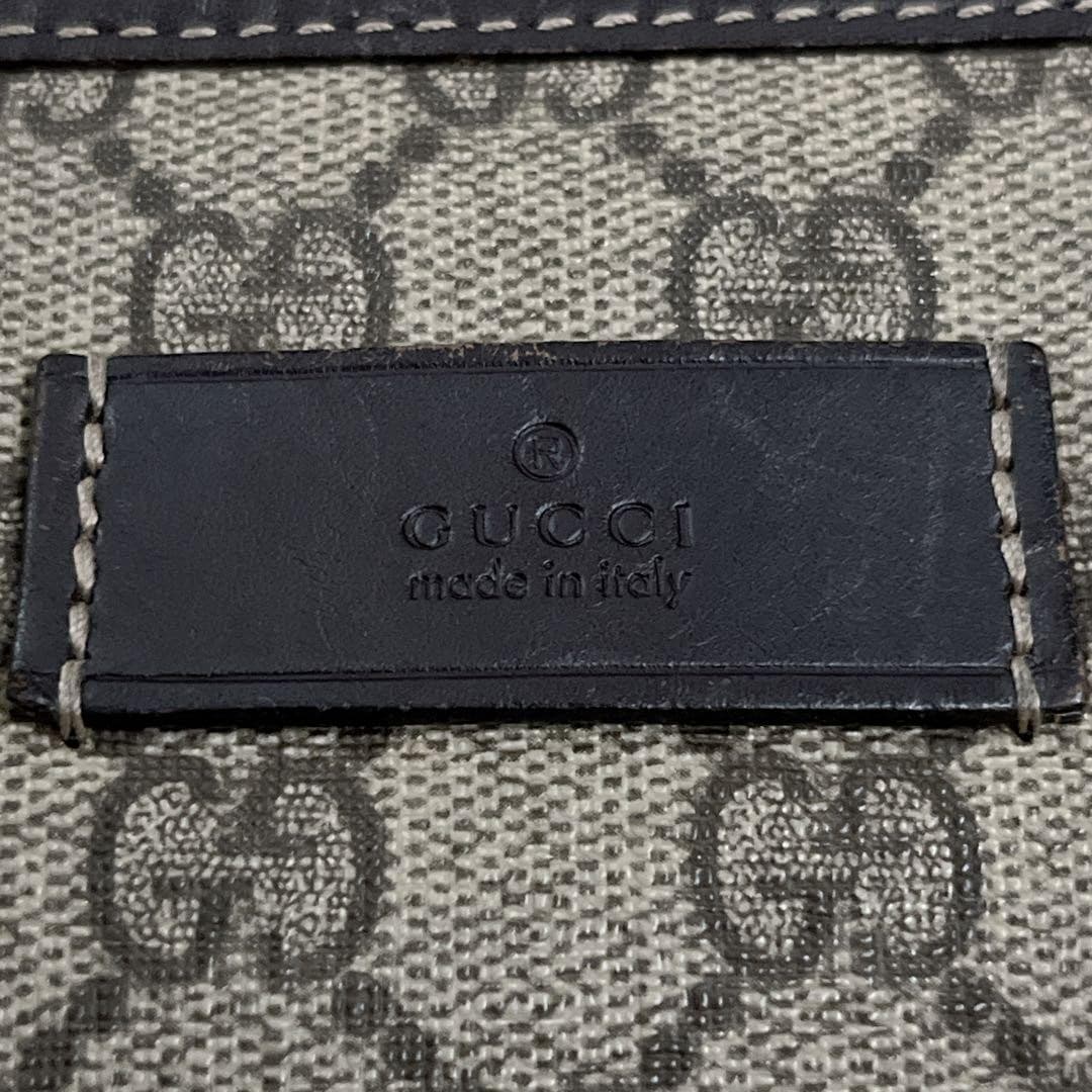 GUCCI 492174 GG Supreme Tote Bag Beige PVC Leather Logo Made in Italy thumbnail 11