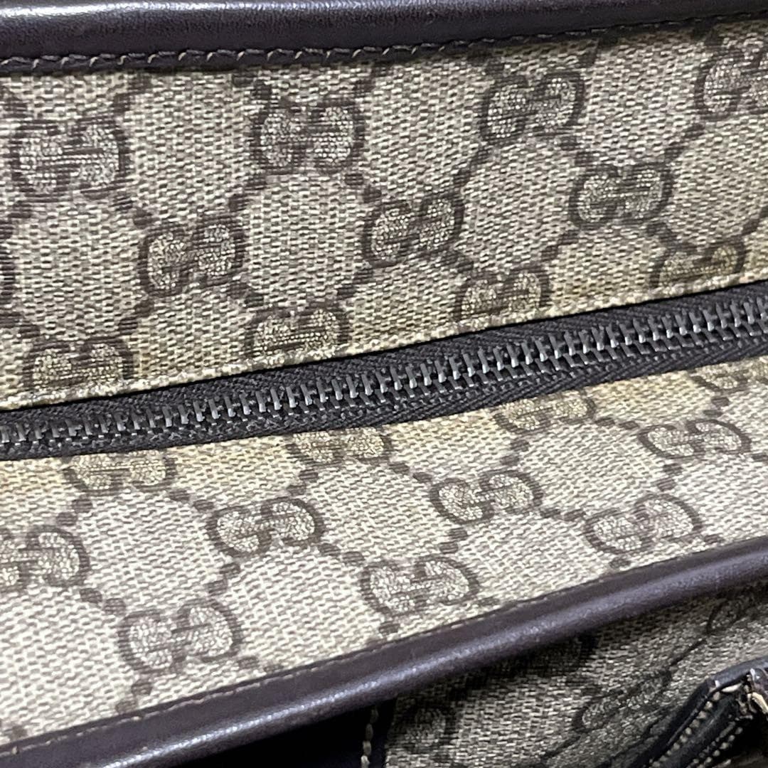 GUCCI 492174 GG Supreme Tote Bag Beige PVC Leather Logo Made in Italy thumbnail 17