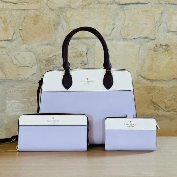 KATE SPADE Madison Colorblock Saffiano Leather Medium Satchel Bag/Wallet Option