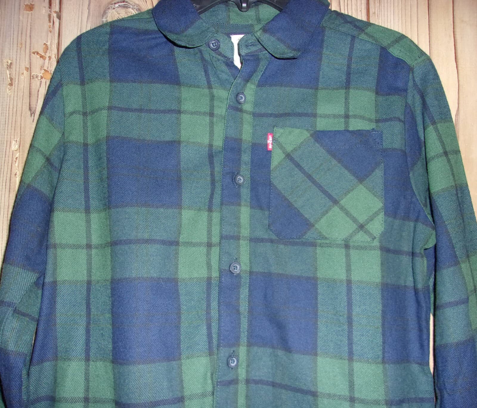 LEVI'S Plaid Flannel Boy's Shirt Size: 10/12 (MEDIUM) NWT thumbnail 3