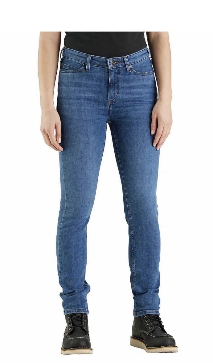 CARHARTT SIZE 16 SHORT MID RISE JEAN - SLIM TAPERED FIT - RUGGED FLEX NWT