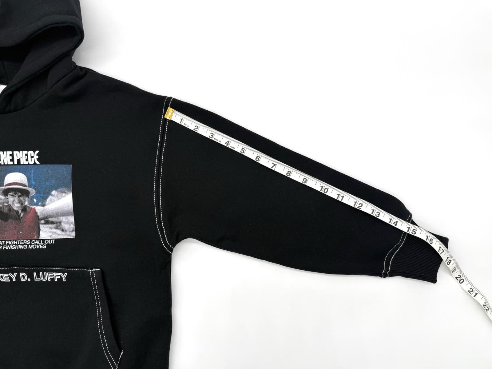 NWT Zara Big Boys Netflix One Piece Black Fleece Hooded Pullover Sweatshirt 9-10 thumbnail 6