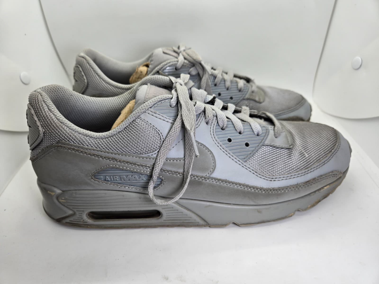 Nike Air Max 90 Shoes Men's 12 Wolf Grey Athletic Casual Retro Gym Sneakers