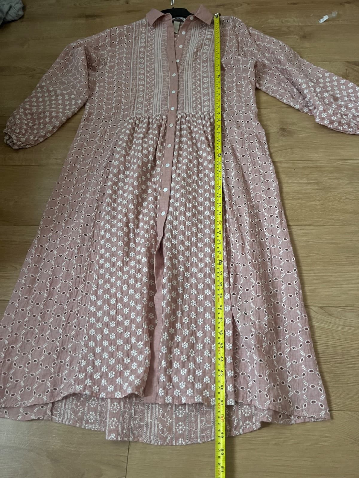 Zara Women's Floral Embroidered Maxi Dress  size large Boho Hippie Summer thumbnail 7