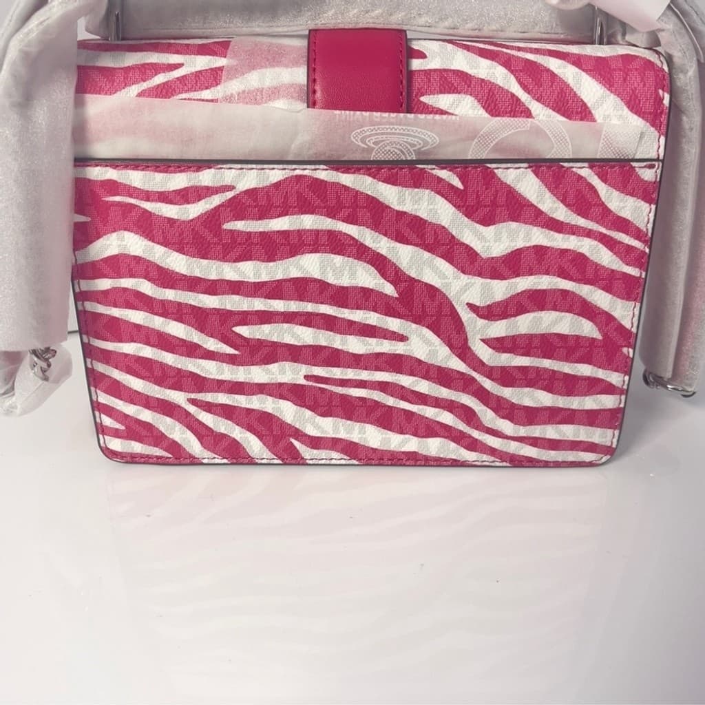 Michael Kors Greenwich Medium Flap Crossbody Bag & Wallet Set Dragonfruit Pink thumbnail 5