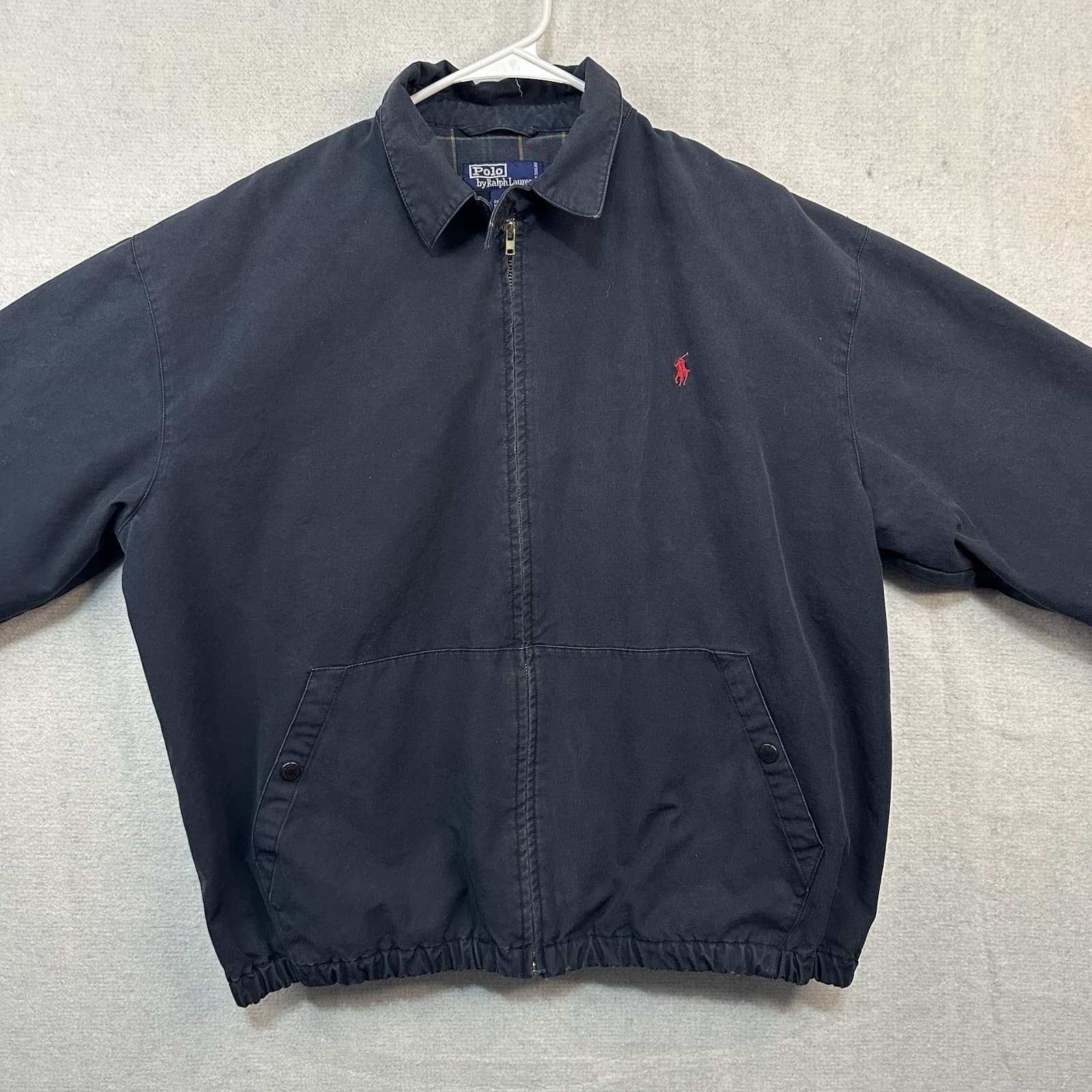 Vintage Polo Ralph Lauren Worker Jacket Men’s Large Navy Lined Bomber Style 90’s