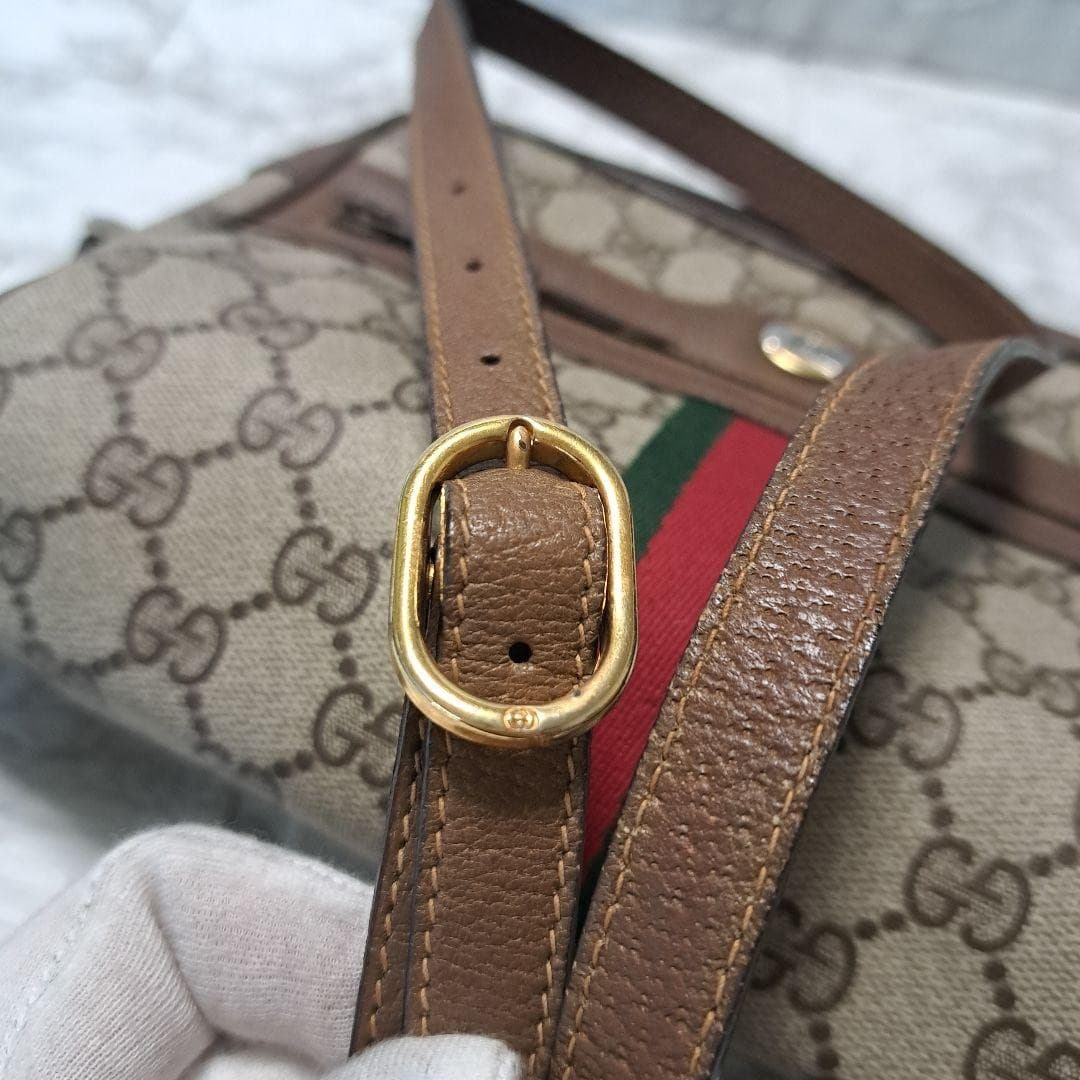 GUCCI 56·02·004 Sherry Line GG Supreme Shoulder Bag Vintage Italy thumbnail 19